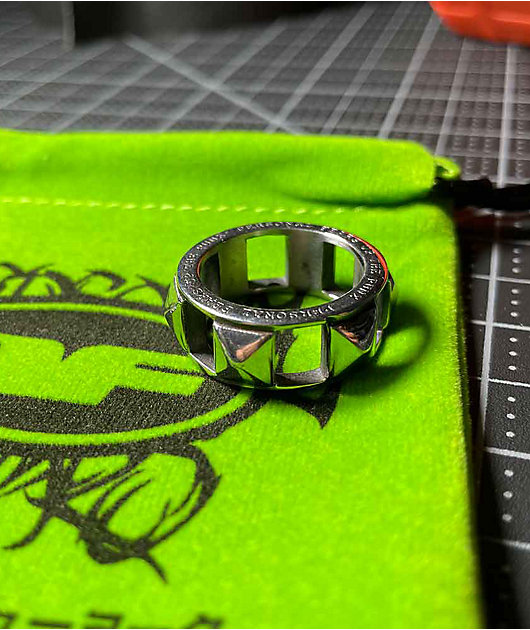 Personal Fears Studded Silver Ring