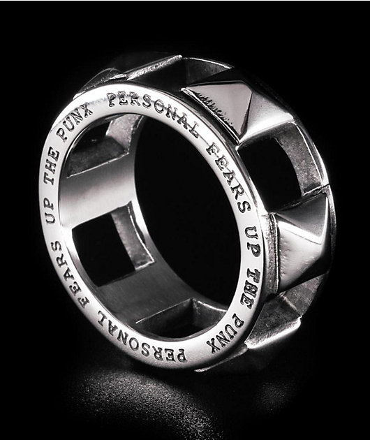 Personal Fears Studded Silver Ring