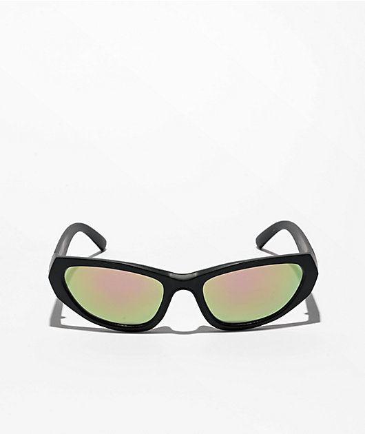 Petals & Peacocks Alpha Y2K Black Sunglasses