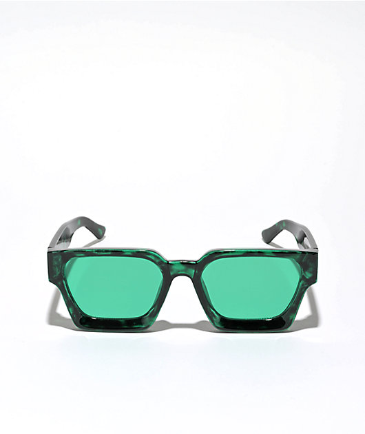 Women's Green Frame Tinted lens Cat eye Sunglasses