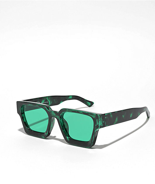 Petals And Peacocks Emerald Tortoise Sunglasses | Zumiez display picture 1