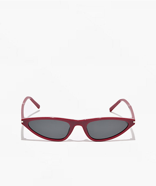 Petals and Peacocks Beller Red & Black Sunglasses
