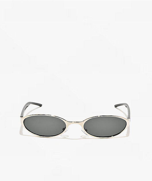 Petals and Peacocks Consti Silver & Black Sunglasses