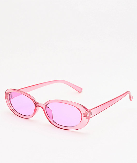 pink translucent sunglasses