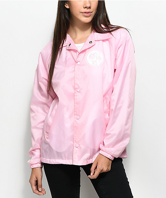 pink coach jacket womens