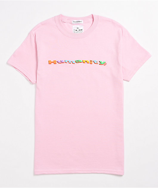 Petals and Peacocks Humanity Pink T-Shirt