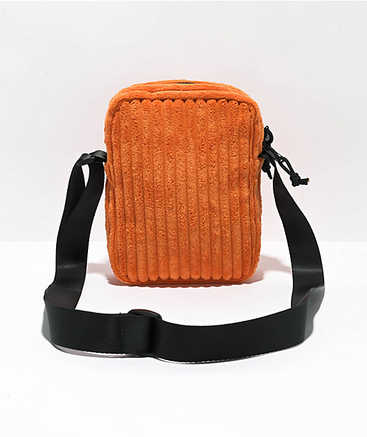 Petals and Peacocks Jumbo Orange Corduroy Crossbody Bag | Zumiez