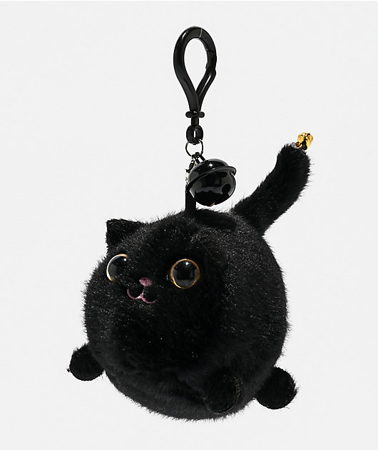 Petals and Peacocks Kitty Black Plush Bag Charm | Zumiez