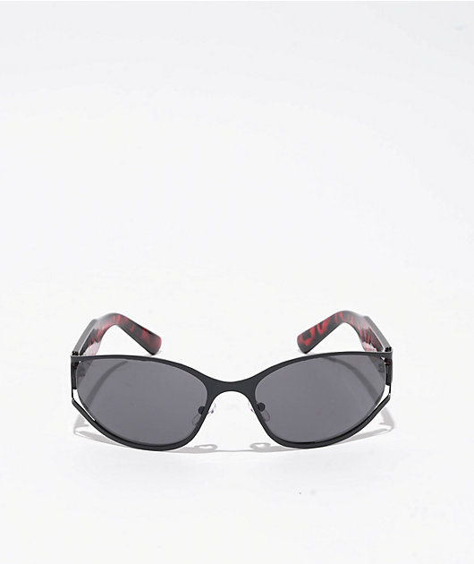 Petals and Peacocks Lenar Tortoise Black & Red Sunglasses