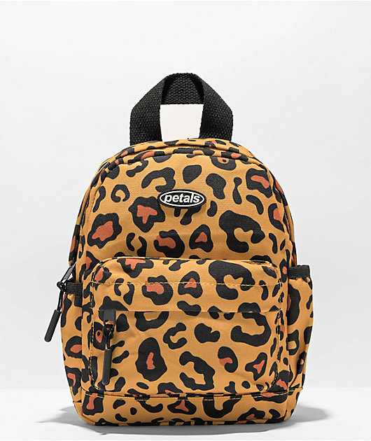 Petals and Peacocks Leopard Tan Mini Backpack | Zumiez display picture 1
