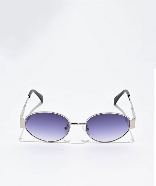 Petals and Peacocks Lustra Silver Sunglasses