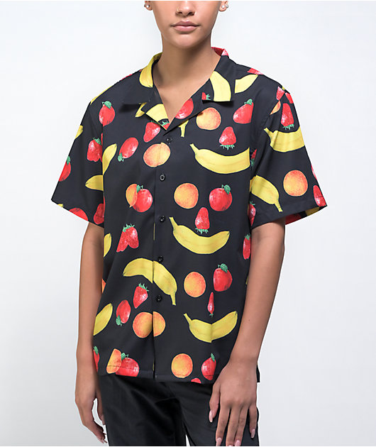 Petals and Peacocks ペタルズアンドピーコックス 半袖シャツ Petals and Peacocks Mixed Fruit Short Sleeve Button Up Shirt