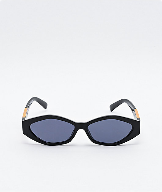 Petals and Peacocks Numerica Black & Gold Sunglasses