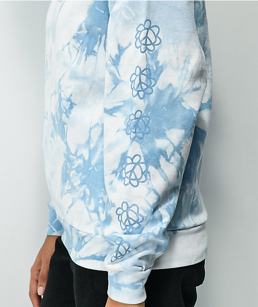 Petals and Peacocks Peace & Petals Blue Tie Dye Crewneck Sweatshirt