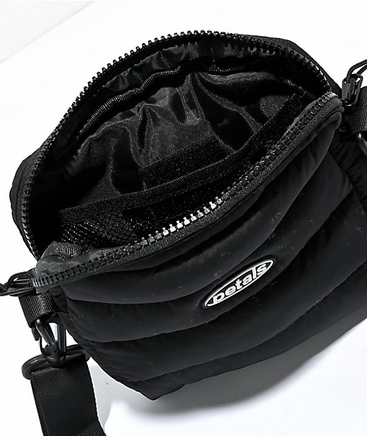 Petals and Peacocks Puffer Black Crossbody Bag | Zumiez