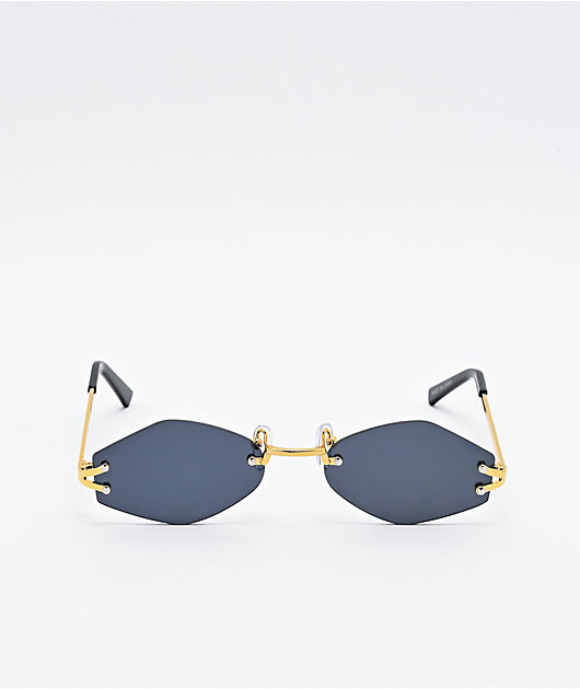 Petals and Peacocks Spears Black Mini Sunglasses