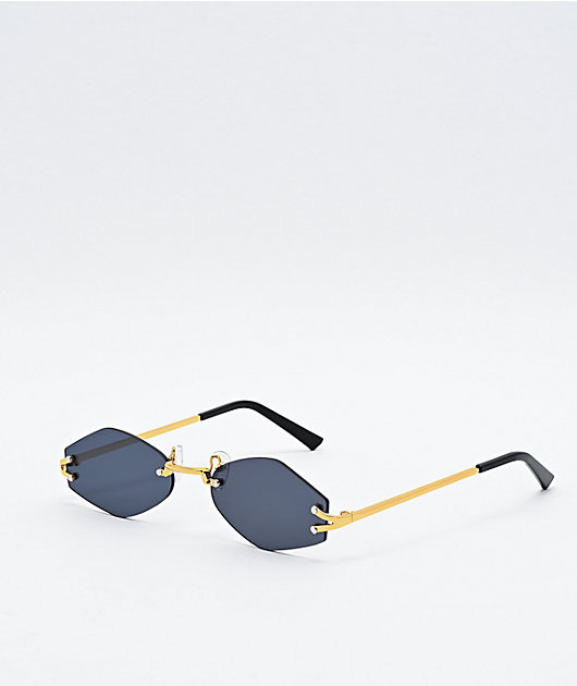 Petals and Peacocks Spears Black Mini Sunglasses
