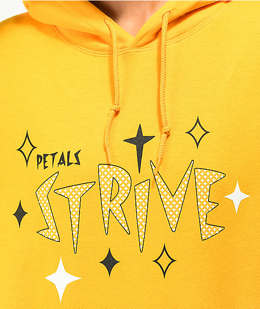 Petals and Peacocks Strive Gold Hoodie