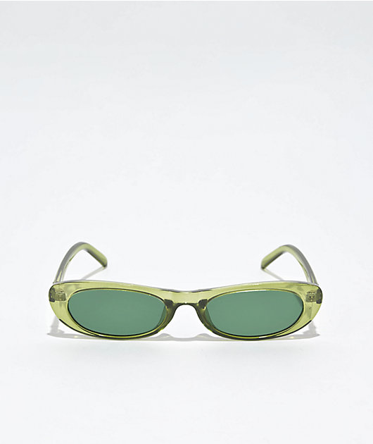 Petals and Peacocks Svelte Green Sunglasses