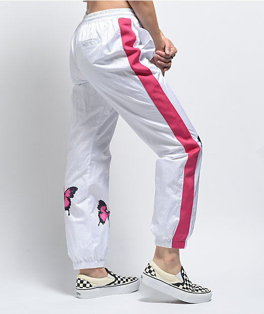 Petals by Petals & Peacocks Beautiful Butterfly White Track Pants