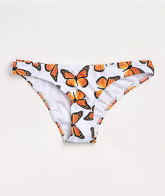Petals by Petals and Peacocks Butterfly Effect White Cheeky Bikini Bottom