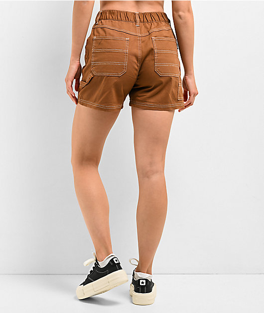 Petals by Petals and Peacocks Construct Painter Brown Shorts