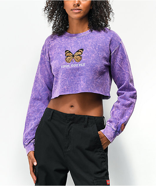 Petals by Petals and Peacocks I Fly You Fly Tie Dye Cuello redondo