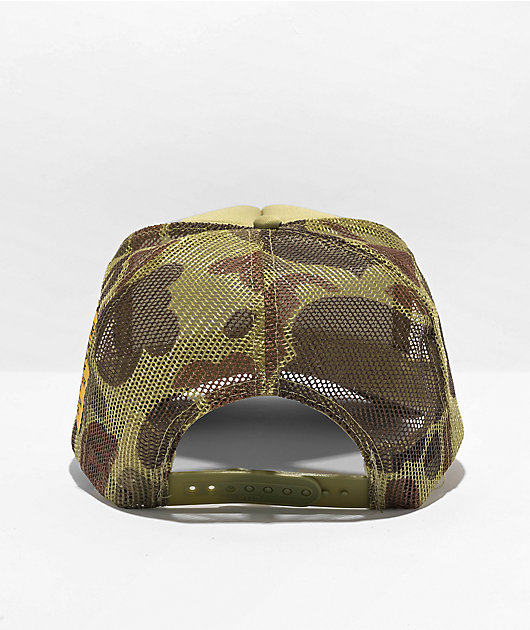 Petals by Petals and Peacocks Kiss The Frog Camo Trucker Hat