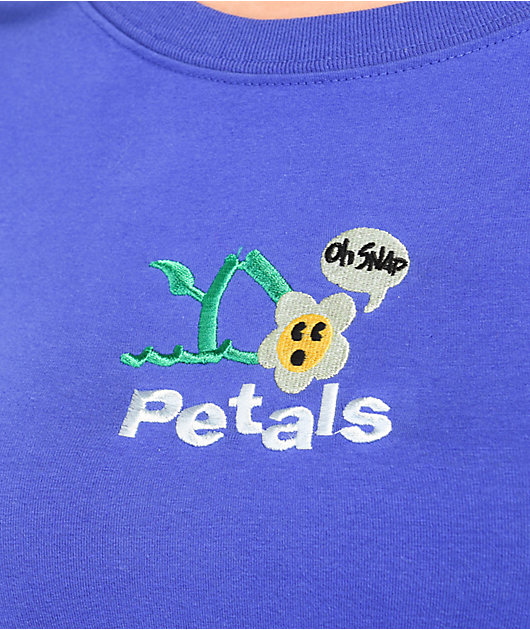 Petals by Petals and Peacocks Oh Snap Blue Crop T-Shirt