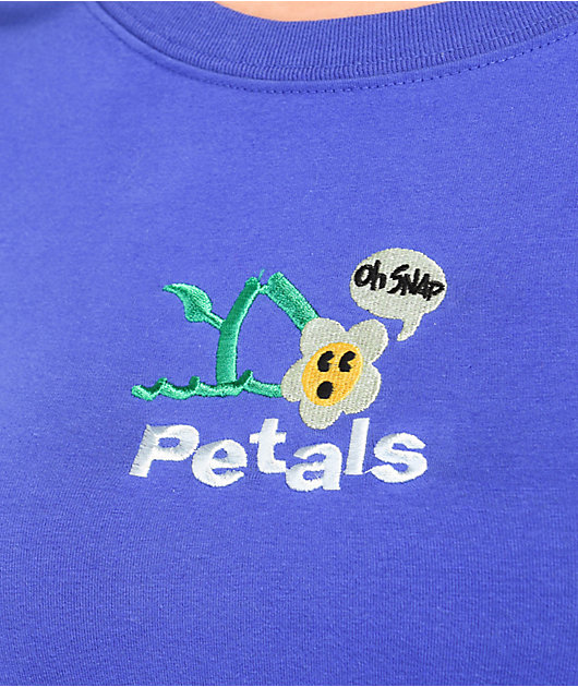 Petals by Petals and Peacocks Oh Snap camiseta corta azul