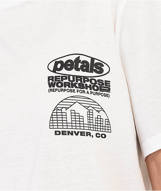 Petals by Petals and Peacocks Repurpose White T-Shirt