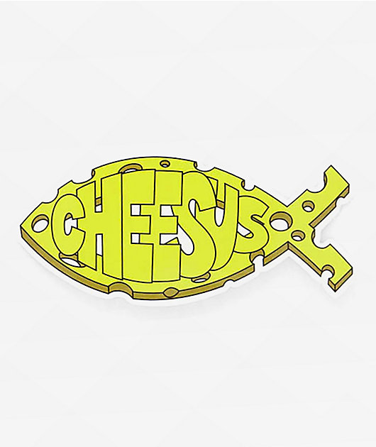 Petty Snacks Cheesus Fish Sticker