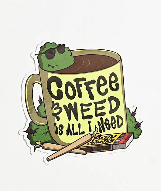 Petty Snacks Weed & Coffee Sticker