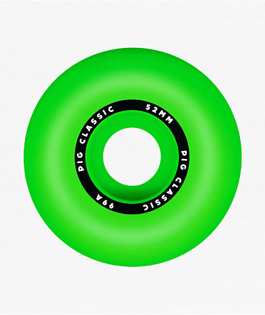 Pig Classic 52mm 99a Green Skateboard Wheels
