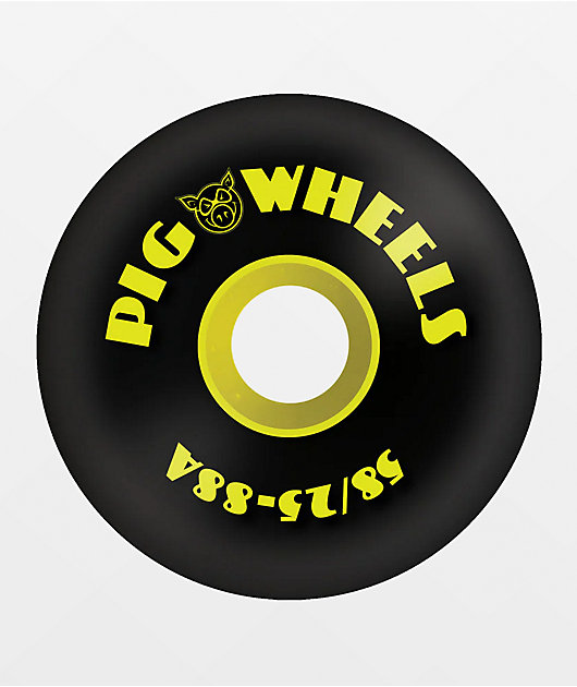 Pig Rough Terrain 58mm 88a Black Skateboard Wheels