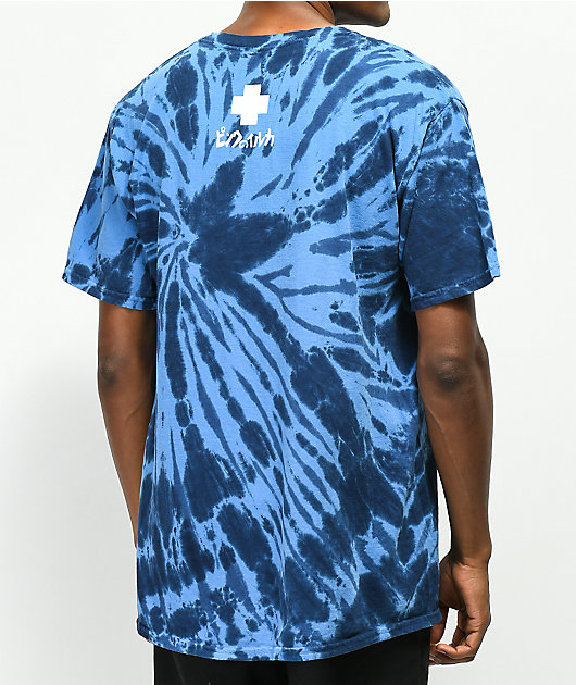 Pink Dolphin Big Drop Blue, Green, & Red Tie Dye T-Shirt