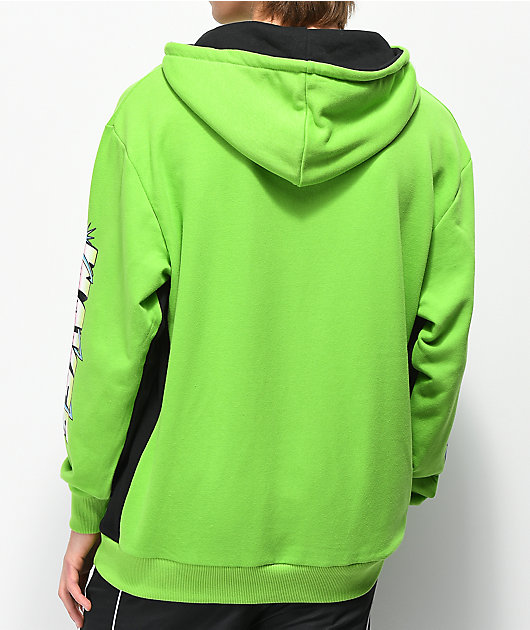 electric green hoodie