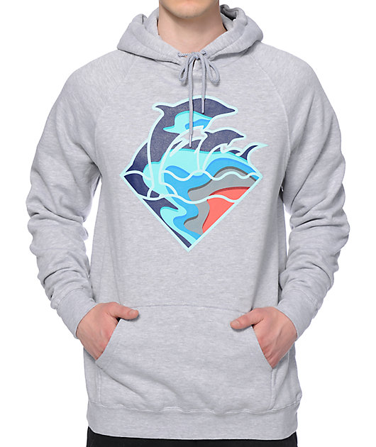 Pink dolphin waves hoodie hotsell