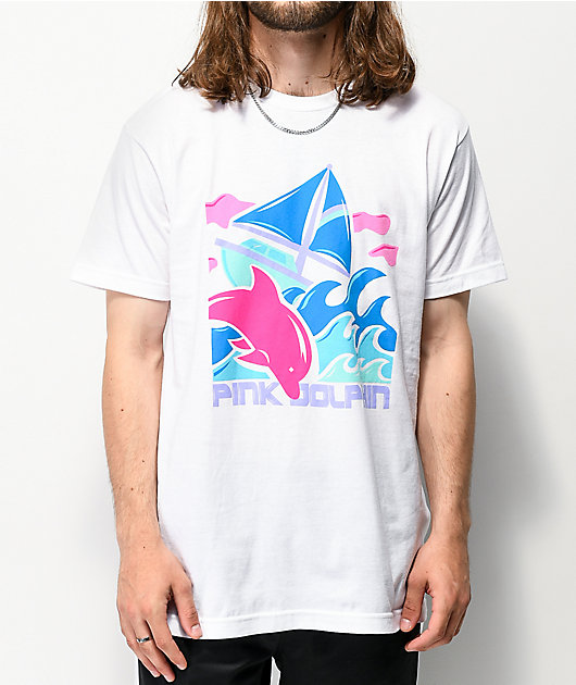 skrå kjole lidelse Pink Dolphin Full Sail White T-Shirt