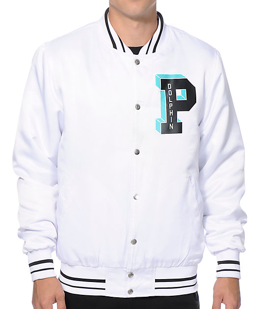 pink dolphin varsity jacket