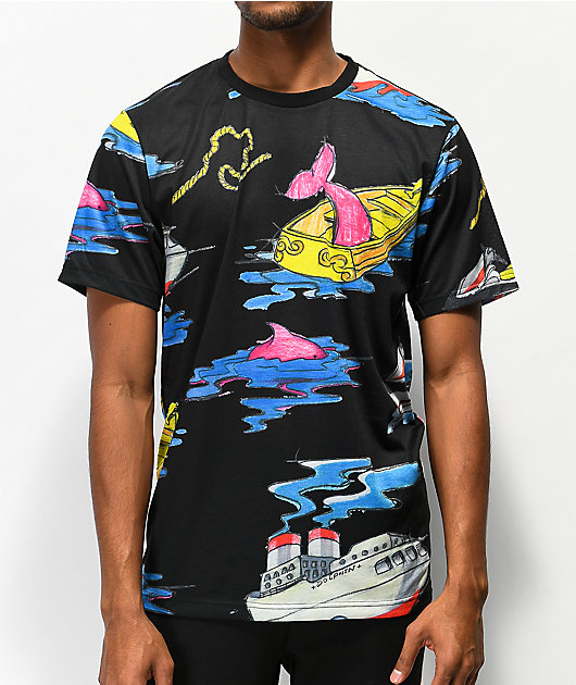 pink dolphin graphic tees