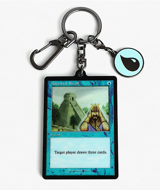Pintrill x Magic The Gathering Ancestral Recall Keychain