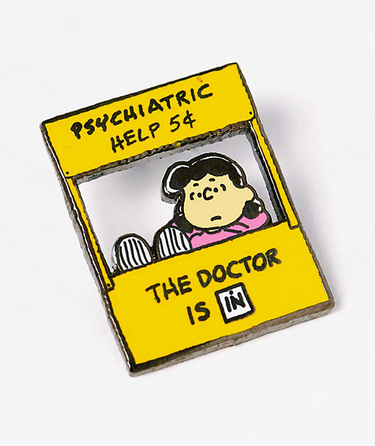 Pintrill x Peanuts Lucy's Psychiatry Booth Enamel Pin