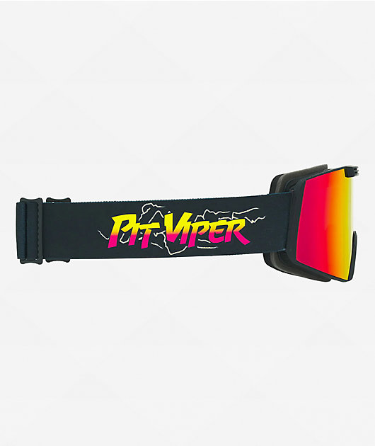 Pit Viper Backslap The Power Surge Black & Red Snowboard Goggles