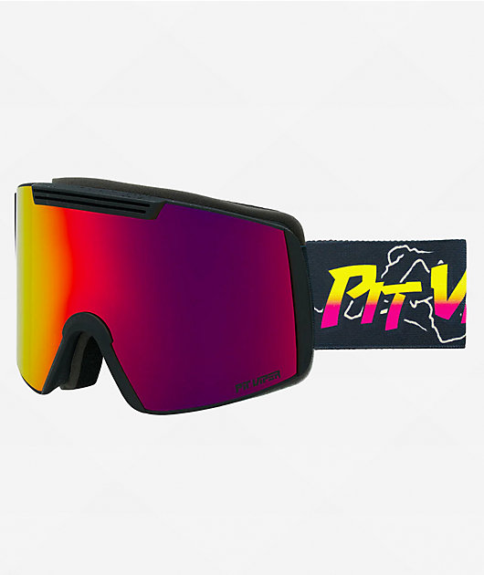 Pit Viper Backslap The Power Surge Black & Red Snowboard Goggles