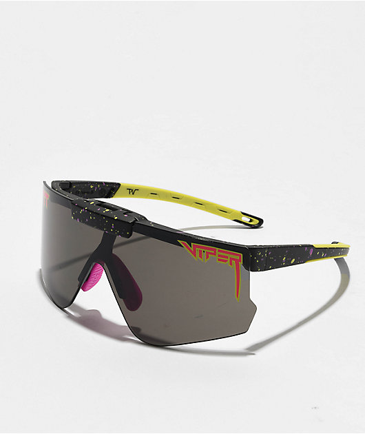 Pit Viper FlipOffs 93 Dusk Black & Yellow Sunglasses