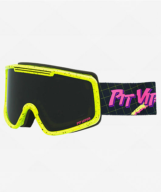 Pit Viper French Fry The Surge Black & Yellow Snowboard Goggles