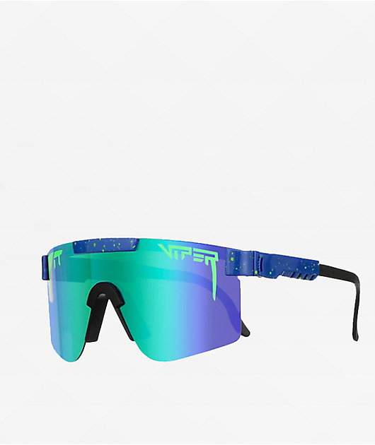Pit Viper Leonardo Single Wide Gafas de sol azules polarizadas