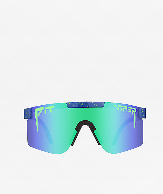 Pit Viper Leonardo Single Wide Gafas de sol azules polarizadas