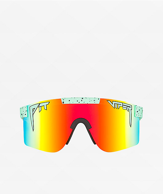 Pit Viper Poseidon Single Wide Gafas de sol verde azulado polarizadas